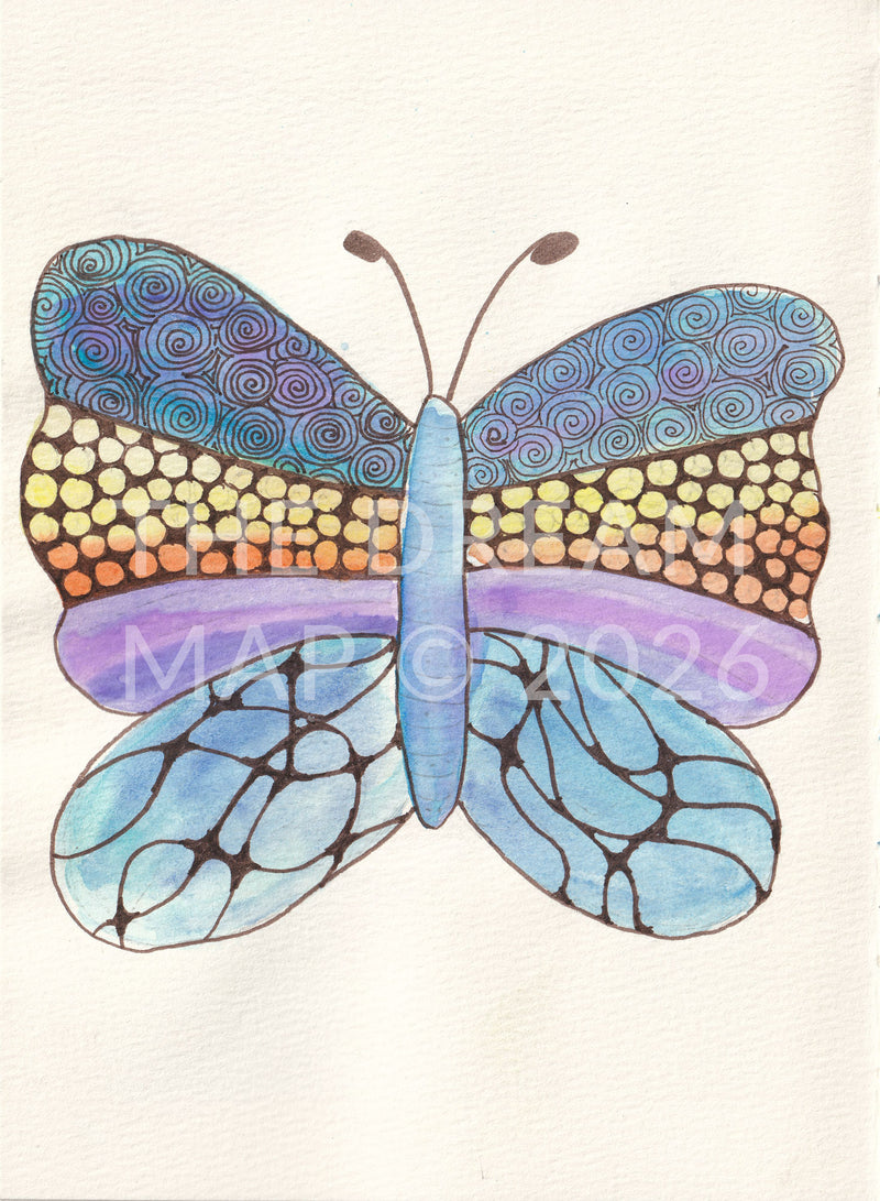 Butterfly - Watercolour and ink