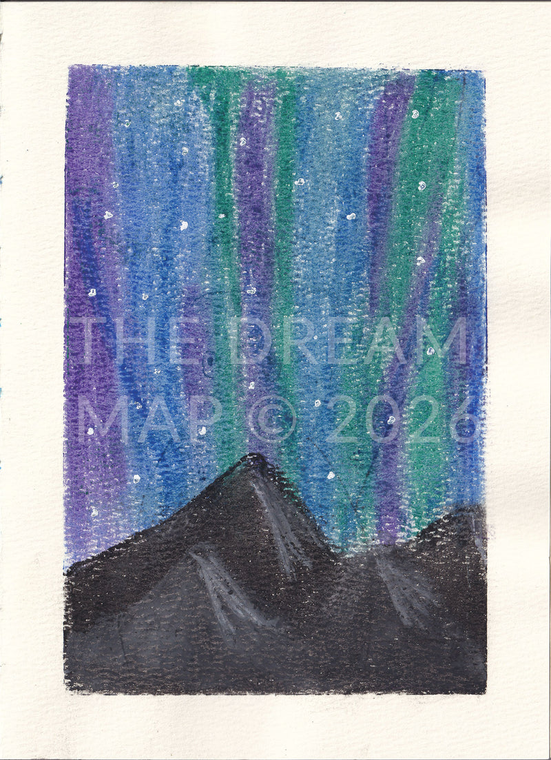 Northern lights - oil pastel